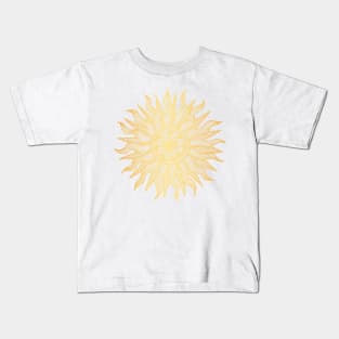 Golden Sun Mandala Kids T-Shirt